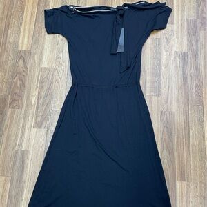 Chic Black Midi Dress for Women